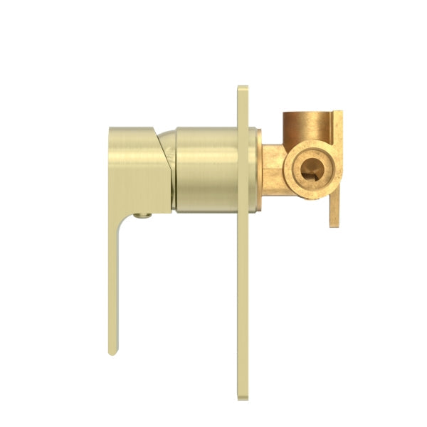 Nero Bianca Shower Mixer Brushed Gold Side | The Blue Space
