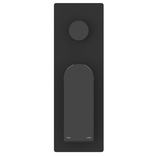 Nero Bianca Shower Mixer With Divertor Matte Black  Front | The Blue Space