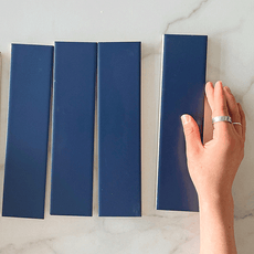Navy Blue Bella Subway Tile Gloss 65 x 265 x 6mm Ceramic online at The Blue space