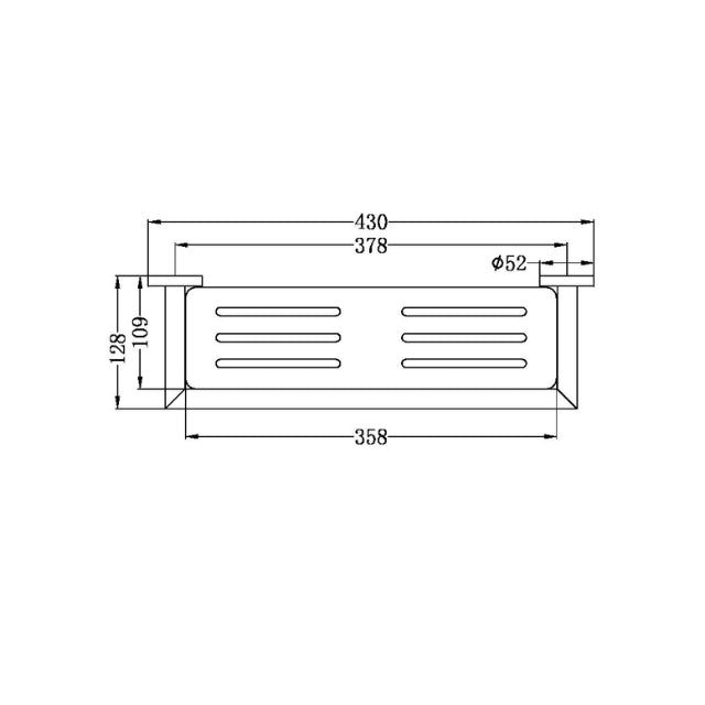 Nero Dolce Metal Shower Shelf Matte Black