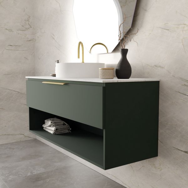 Marquis Oxford4 Wall Hung Vanity - 1200 Centre Bowl Profile | The Blue Space