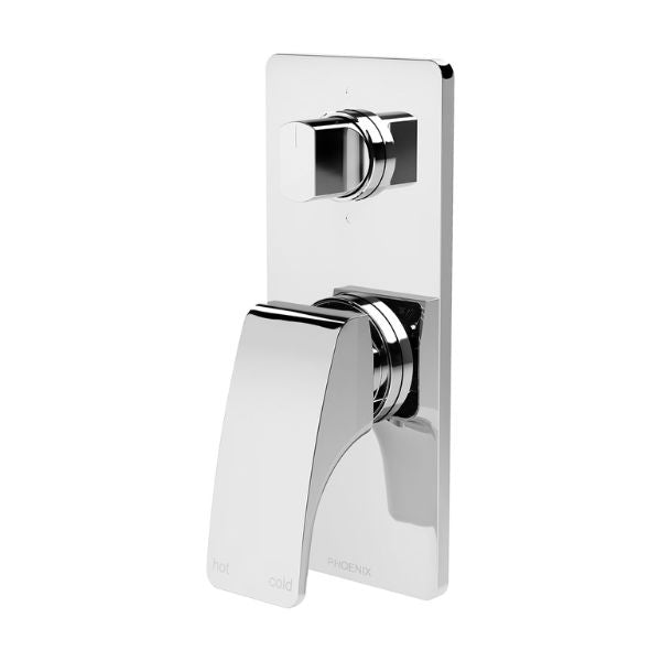 Phoenix Rush Wall Mixer with Diverter in Chrome at The Blue Space