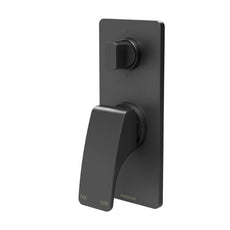 Phoenix Rush Wall Mixer with Diverter in Matte Black at The Blue Space