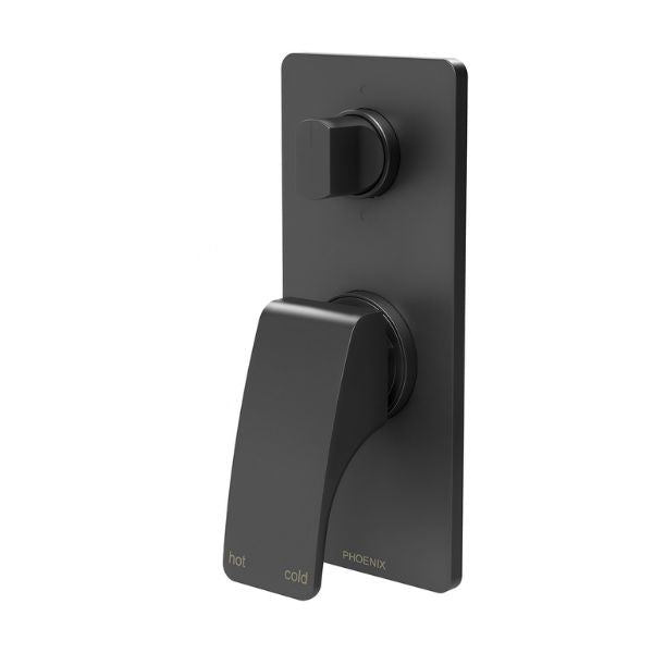 Phoenix Rush Shower/Bath Diverter Mixer-Matte Black