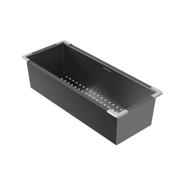 Phoenix Stainless Steel Colander  Brushed Black The Blue Space