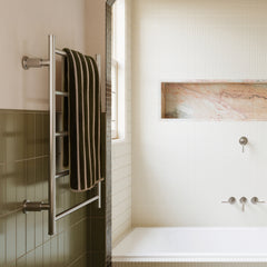 Phoenix Wiltern Heated Towel Ladder 550mm x 750mm Brushed Nickel