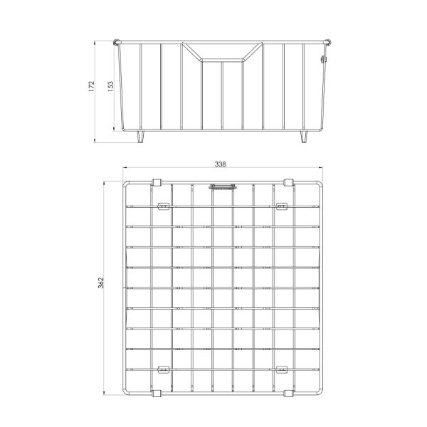 Phoenix Wire Basket Brushed Black