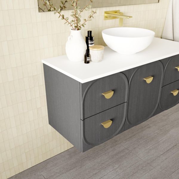 Marquis Port 5 Side Wall Hung Vanity - 1200mm Centre Bowl | The Blue Space