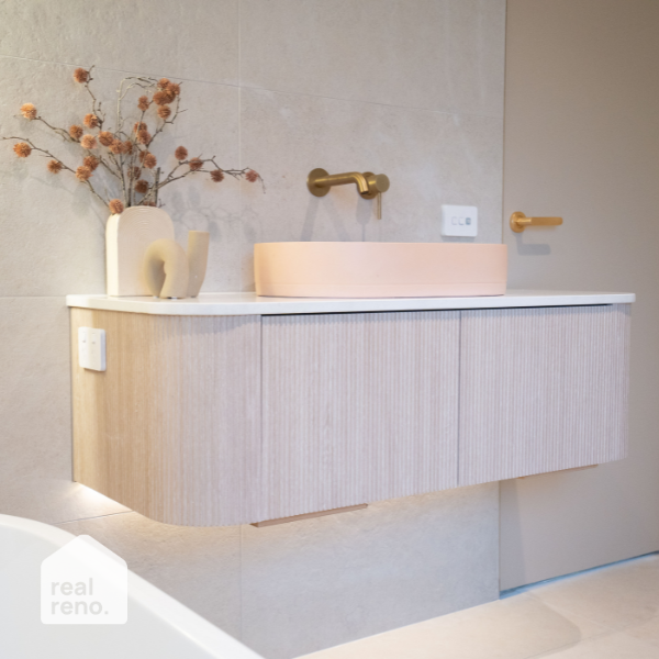 ADP Waverley, Cabinet Colour - Coastal Oak  Taphole - 0 Taphole (Wall Taps) | Real Reno