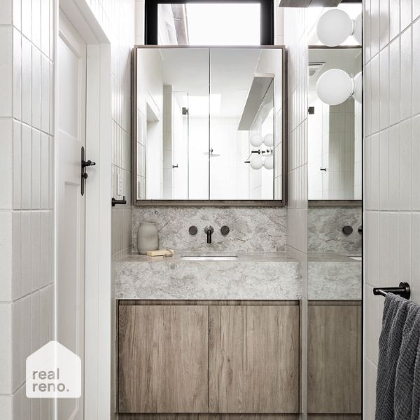 Meir Round Single Towel Rail 600mm Shadow - The Blue Space Real Reno