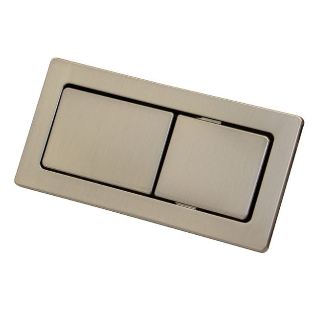 Rectangular Cistern Flush Button in Brushed Nickel to suit Bao Toilet Suites - The Blue Space