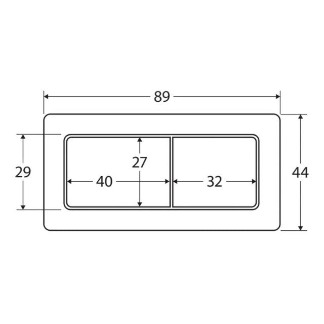 Rectangular Cistern Flush Button to suit Bao Toilet Suites - The Blue Space
