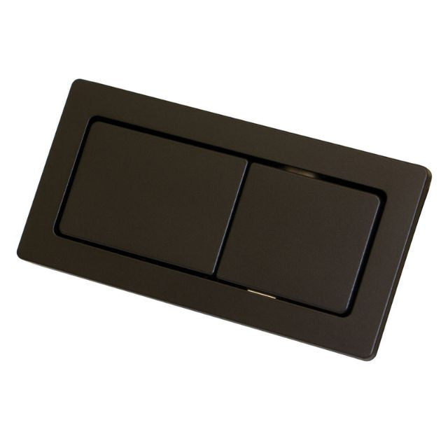 Rectangular Cistern Flush Button in Matte Black to suit Bao Toilet Suites - The Blue Space