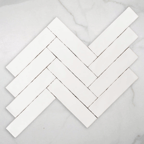 Riviera White Gloss Tile 75x300mm