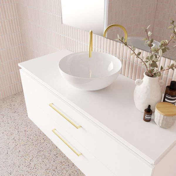 Marquis Riviera8S Wall Hung Vanity - 1200mm Centre Bowl - 2 drawer Basin | The Blue Space