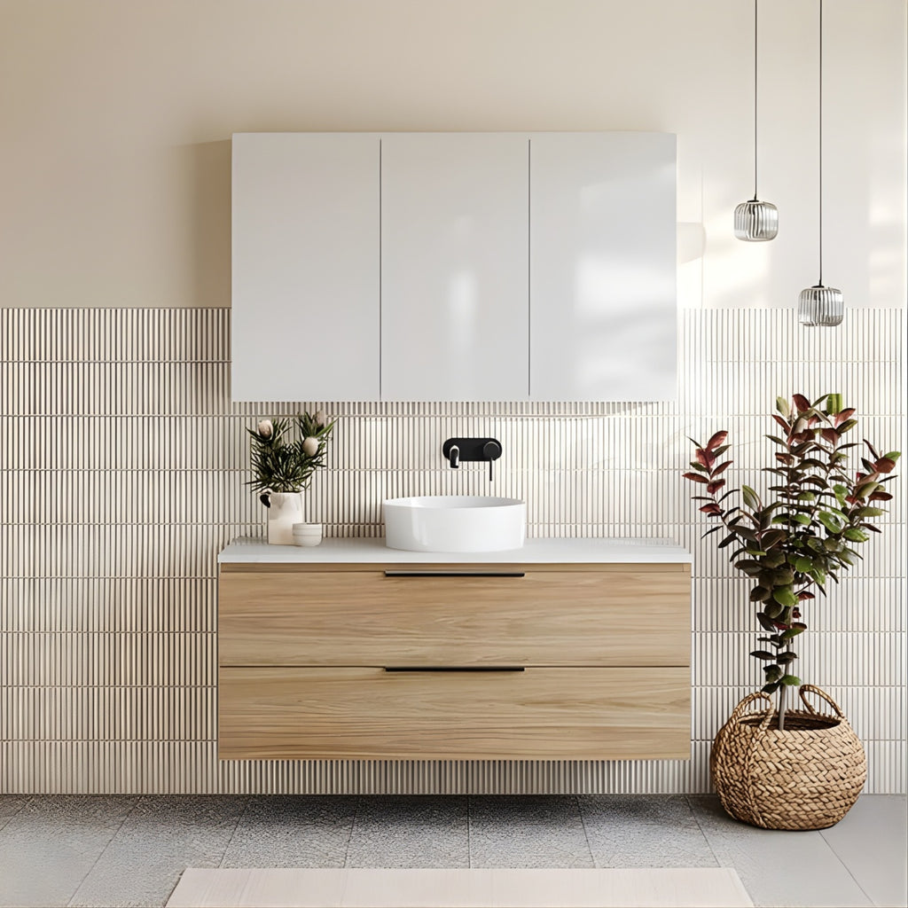 Castaways White Gloss KitKat Porcelain Mosaic Tile 15x145mm