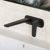 Caroma Contura II 180mm Wall Basin/Bath Mixer - Matte Black