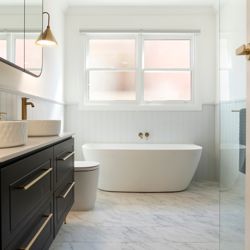 Caroma Contura II 1700mm Back to Wall Freestanding Bath - Matte White