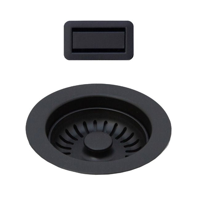 Seima Kitchen Sink Basket Waste and Overflow Cover - Black