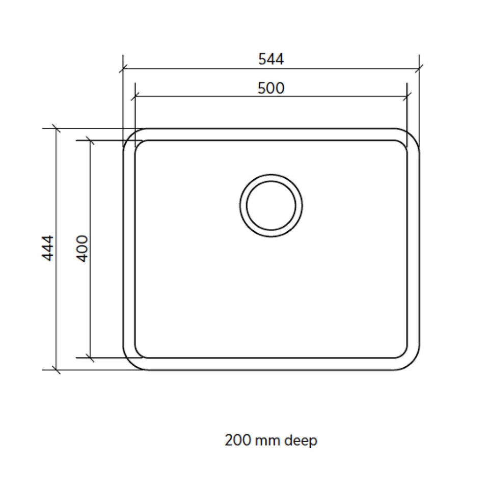 Seima Kubic 500 Single Bowl Kitchen Sink