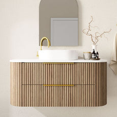 Marquis Shores Wall Hung Vanity - 1200mm Centre Bowl Closeup | The Blue Space