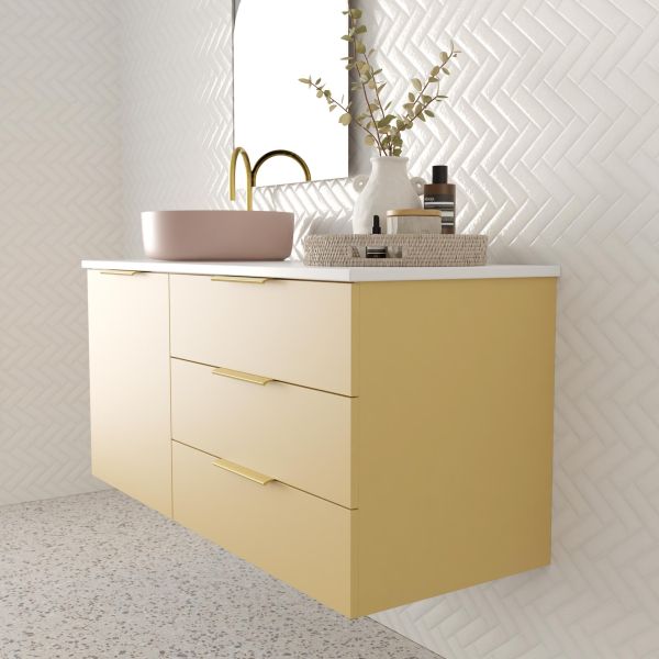 Marquis Shortland Wall Hung Vanity - Offset Bowl Profile | The Blue Space