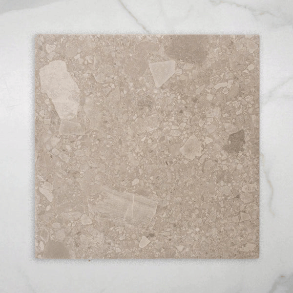 Southside Grey Terrazzo External P5 Porcelain Tile 450x450mm - The Blue Space