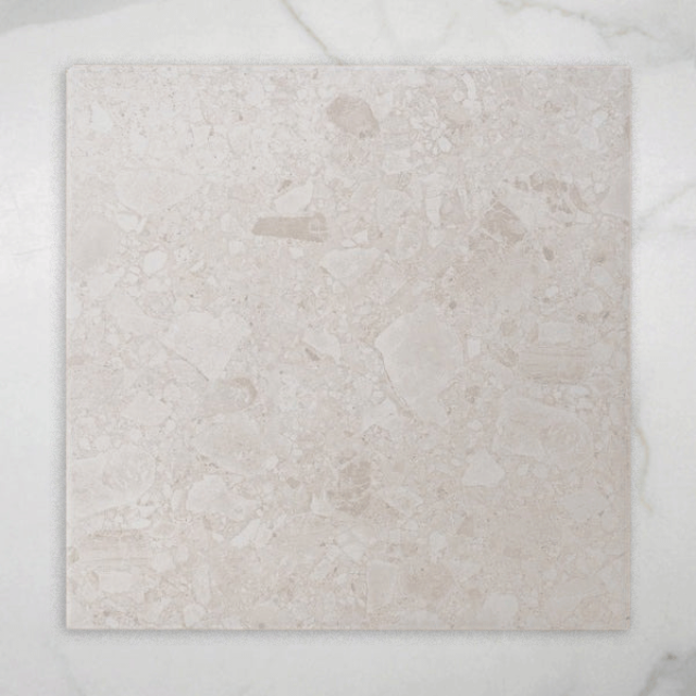 Southside White Terrazzo External P5 Porcelain Tile 450x450mm
