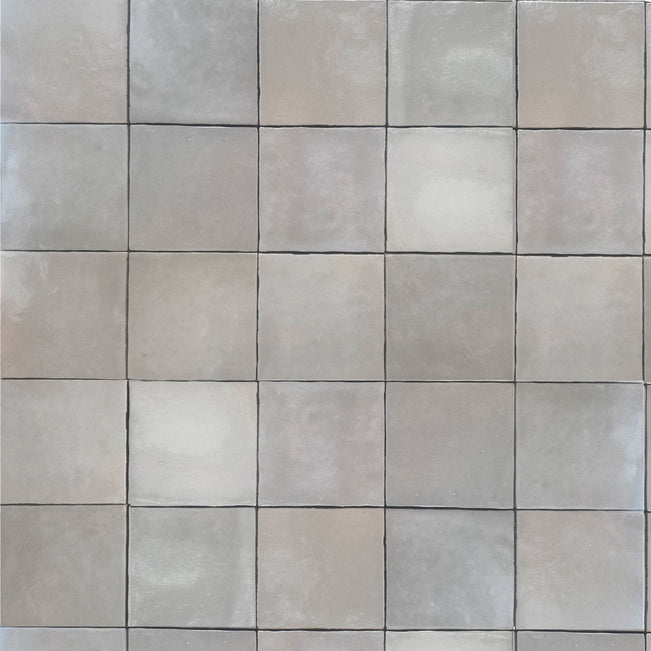 Taupe Ella Zellige Tile 100 x 100 x 10mm Italian Ceramic