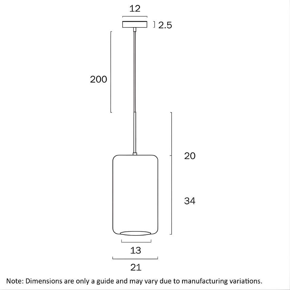 Telbix Korova Medium Pendant Light E27 Smoke