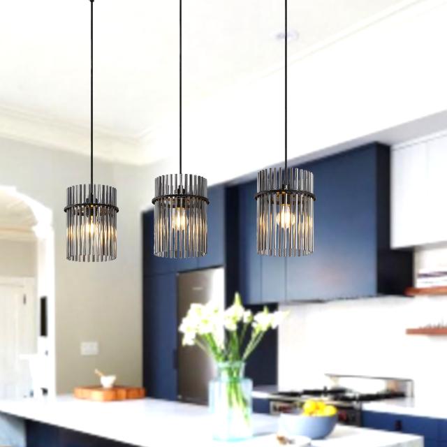 Telbix Quilo 3Light Bar Pendant Light E27  QUILOPE3B-BKSM - The Blue Space