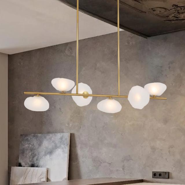 Telbix Zecca 6 Light Pendant Light G9 Gold Frost ZECCAPE6-AGFR - The Blue Space