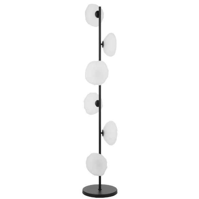 Telbix Zecca Floor Lamp G9 Black Frost ZECCAFL6-BKFR - The Blue Space