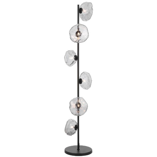 Telbix Zecca Floor Lamp G9 Black Smoke ZECCAFL6-BKSM - The Blue Space