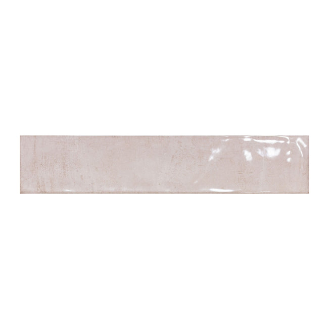 Tenerife Rosa Gloss Cushioned Edge Ceramic Tile 107x530mm
