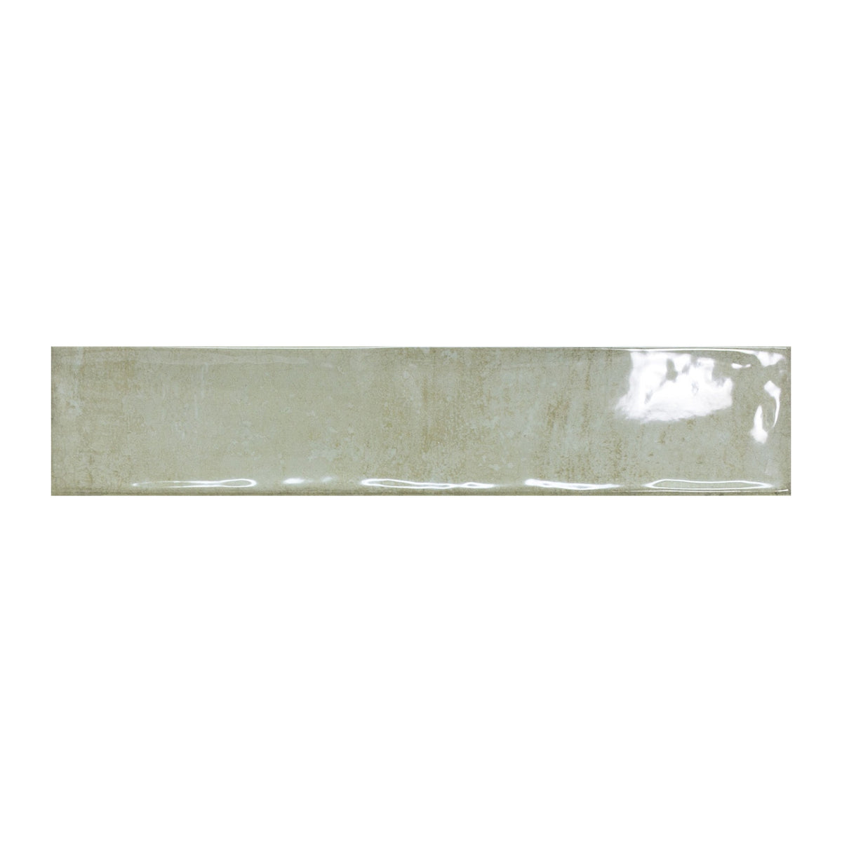 Tenerife Sage Gloss Cushioned Edge Ceramic Tile 107x530mm