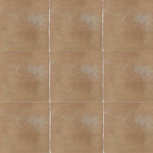 Terracotta Malee Satin Hand Made Spanish Ceramic Tile 130 x 130 x 8mm