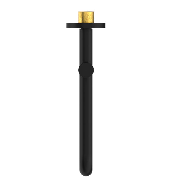 Nero Mecca Wall Mounted Swivel Basin/Bath Spout 225mm Matte Black
