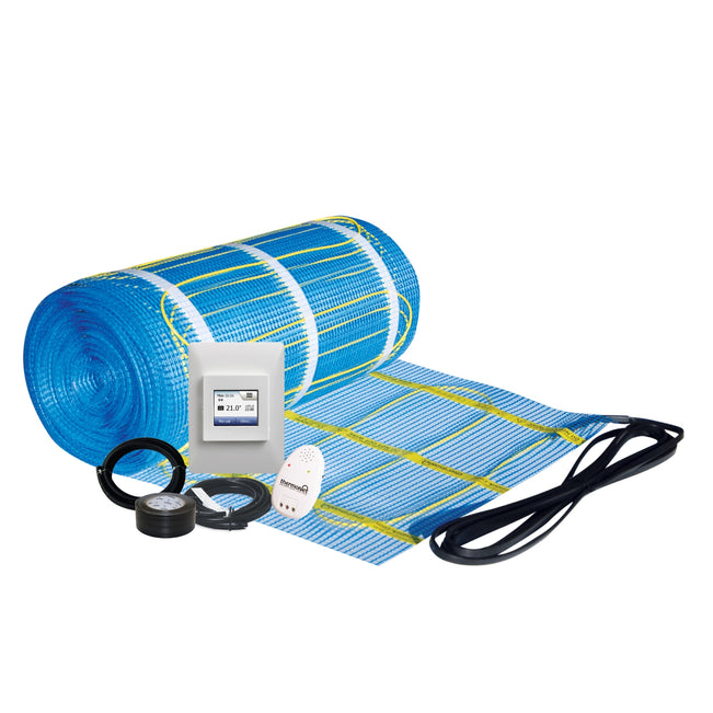 Thermogroup Underfloor heating with wifi controller. Sustainable heating. Warm bathrooms at The Blue Space