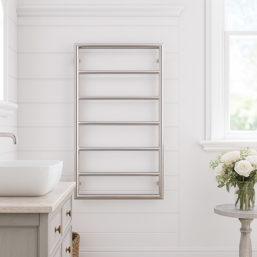 Thermogroup Jeeves Spartan Boxx Heated Towel Rail 520mm in country modern bathroom design