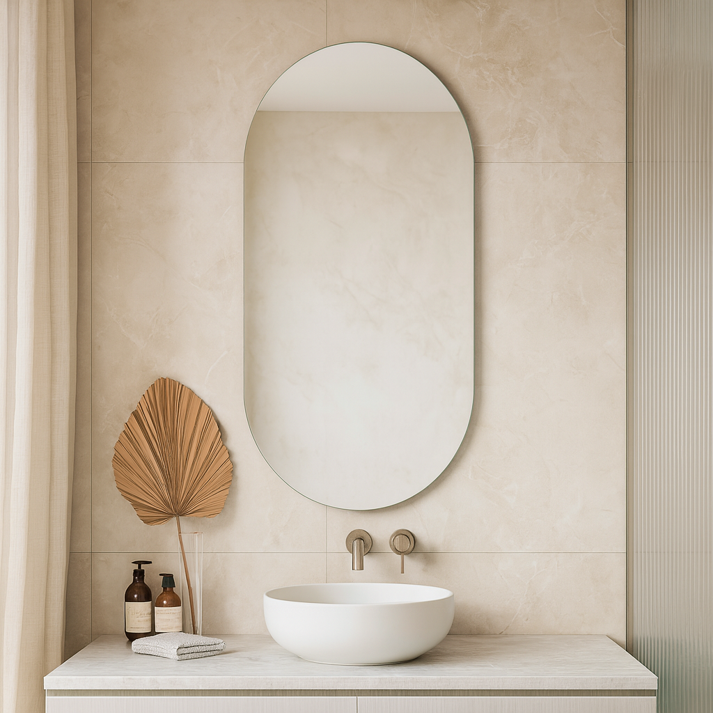Thermogroup Pill Polished Edge Mirror - 500mm x 1000mm