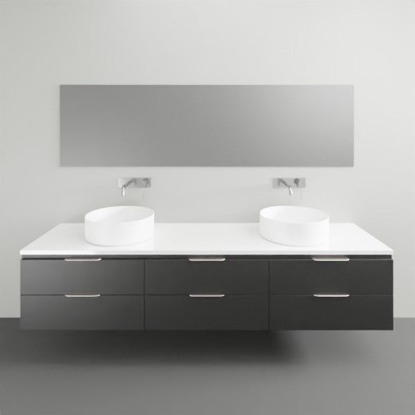Timberline Ashton Wall Hung Vanity with Silk Surface Top & Basin - 1800mm Double Basin | The Blue Space