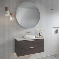Timberline Ashton Wall Hung Vanity with Silk Surface Top & Basin - 750mm Single Basin | The Blue Space