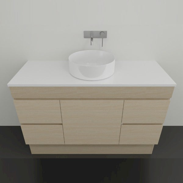 Timberline Bargo Floor Standing Vanity with Silksurface Top and Basin - 1200 | The Blue Space
