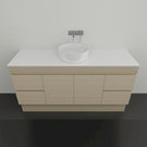 Timberline Bargo Floor Standing Vanity with Silksurface Top and Basin - 1500 Single | The Blue Space