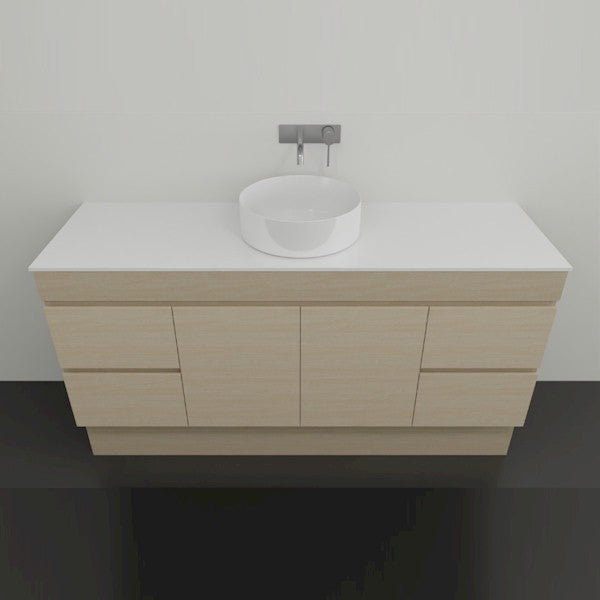Timberline Bargo Floor Standing Vanity with Silksurface Top and Basin - 1500 Single | The Blue Space