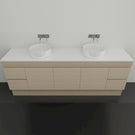 Timberline Bargo Floor Standing Vanity with Silksurface Top and Basin - 2100 Double | The Blue Space