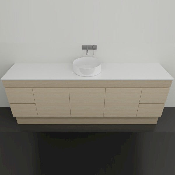 Timberline Bargo Floor Standing Vanity with Silksurface Top and Basin - 2100 Single | The Blue Space
