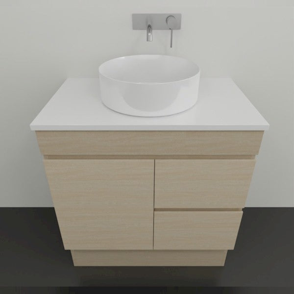 Timberline Bargo Floor Standing Vanity with Silksurface Top and Basin - 750 | The Blue Space