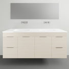 Timberline Bargo Wall Hung Vanity with Alpha Ceramic Top - 1500mm Double Basin | The Blue Space